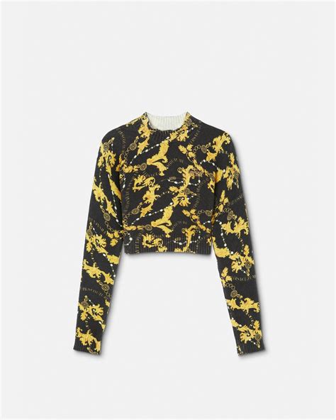 versace chain cardigan|Versace jumper women's.